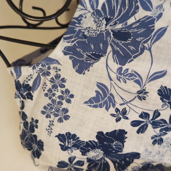 Liz Claiborne Top Blouse Floral Print Blue White Women's Plus Size 1X NEW NWT - Picture 6 of 10